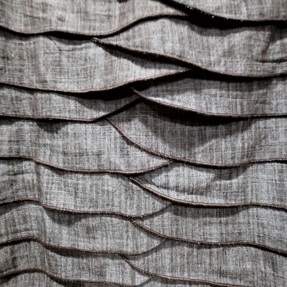 CATO Size 10 Gray Layered Ruffle Work Career Skirt Wardrobe Zippered - Picture 5 of 8